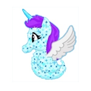 Aqua Glitter Unicorn Seapony